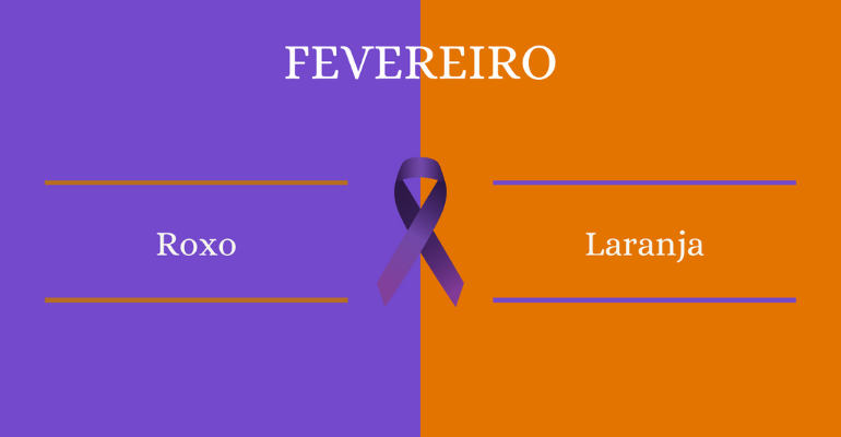 o que é fevereiro roxo e laranja